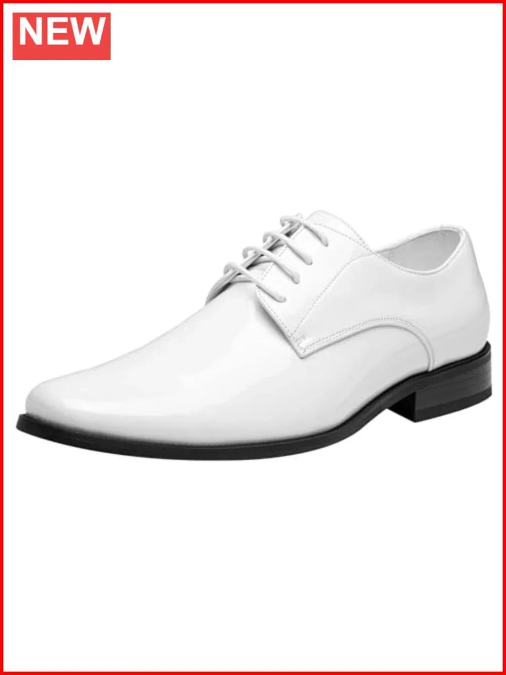 Mens Dress Shoes Formal Business Oxford Tuxedo Shoes Lace-Up Non-Slip Patent